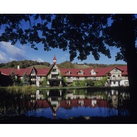 The Alpine-style lodge at Boyne Highlands is where most golfers stay when playing the four courses at the resort.